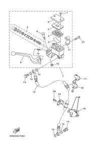YBR125ESD Главный тормозной цилиндр