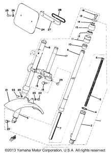 GTMXD Front fork - front fender