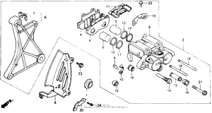 GL1200I Задний суппорт