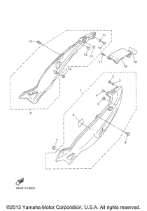YZF600RR Боковые обтекатели