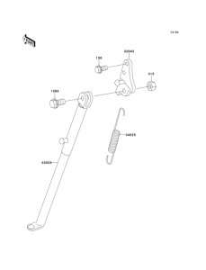 KX100 Подножка
