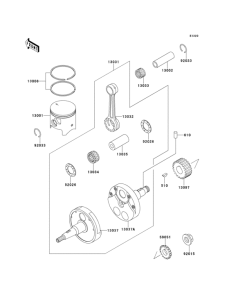 Коленвал и поршни