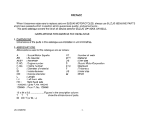 UX125 Catalog preface