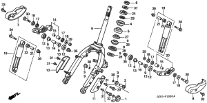 SRX90 Вилка передней оси