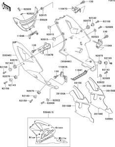 ZX750 Cowling lowers(zx750-m1)
