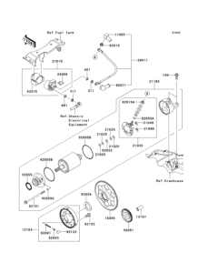EX250 Starter motor / starter clutch