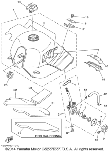 XT225PC Топливный бак