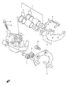 RGV250 Задний суппорт