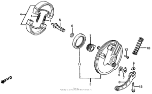 XL200R Передний тормоз