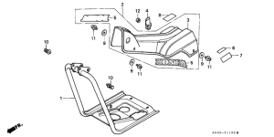 CT110 Main pipe cover /  crankcase protection