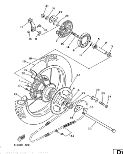 DT125LC Переднее колесо