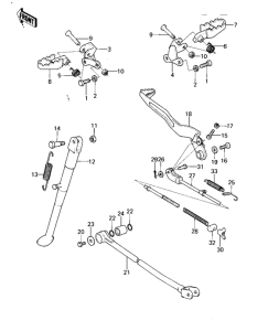  Footrests / stand / brake pedal