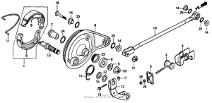 CR80R Rear brake panel 90-91
