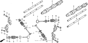 GL1500CF Распределительный вал и клапана