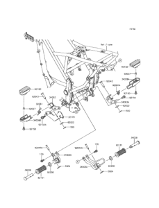 KLX125 フットレスト