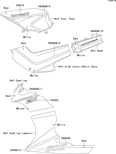  Decals(ex500-a6)(red / white)