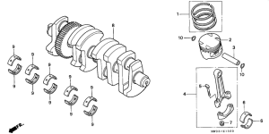 CB250 Crankshaft / piston