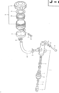 GS550 Задний тормозной цилиндр