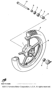 XV750G Переднее колесо