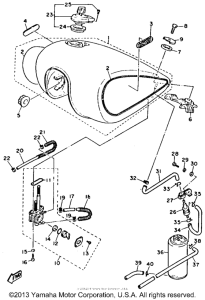 XV750B Топливный бак