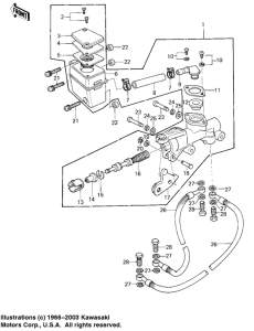 KZ1000 Передний тормозной цилиндр