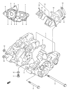 RM125 Картер двигателя