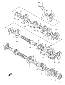 DR-Z250 Трансмиссия