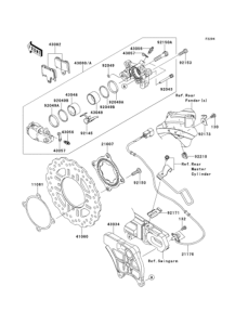 ZX1400 Задний тормоз