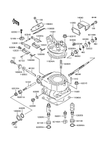 KX125 Цилиндр и головка цилиндров