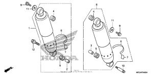 VT750CA Задние амортизаторы