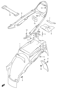 GSX750 Заднее крыло