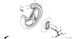 SGX50 Rear wheel complete assy