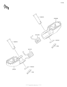 KX65 Подножки