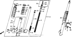 XR200R Передняя вилка
