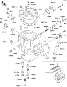 KX500 Cylinder head / cylinder(1 / 2)