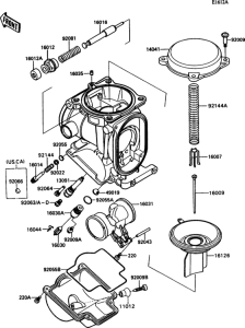 ZX1100 Carburetor parts(1 / 2)(015043-)