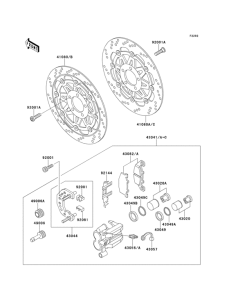ZR550 Front caliper(zr550-b1 / b2 / b3)