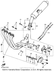 FZR1000A Выхлопная система