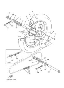 YZ125J Переднее колесо