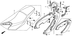 CB600F Seat / seat cowl