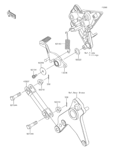 ZX1000 ブレーキペダル