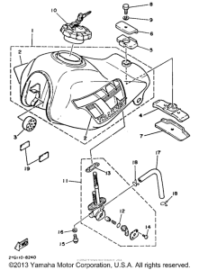 TW200UC Топливный бак