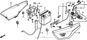 CX650 Side cover + battery