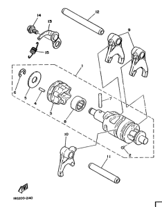 DT125MX Shift cam. fork