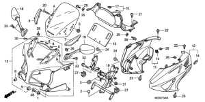 CBF600S Cowling comp