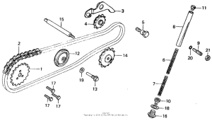 CT70 Cam chain + tensioner