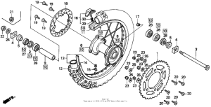 CR250R Заднее колесо
