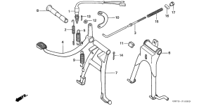 C70ZP Main stand /  brake pedal