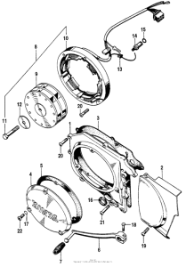 SL90 Crankcase cover + alternator