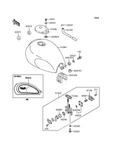 BJ250 Топливный бак